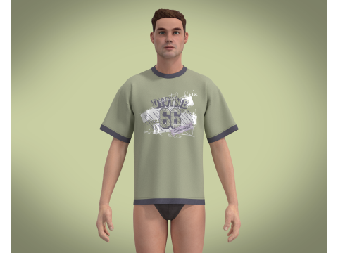 T-Shirt DIVINE 66 3D 模型