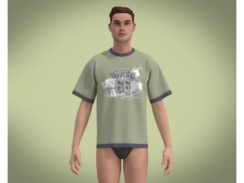 T-Shirt DIVINE 66 3D Model