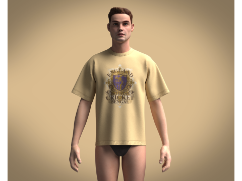 T-Shirt ENGLAND 3D Modell