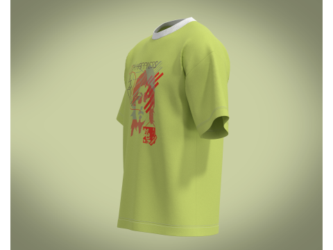T-Shirt HAPPINESS Modèle 3D