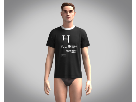 T-Shirt HELSINK 3D मॉडल