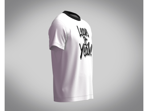 Tshirt - LEAVE 3D Modell