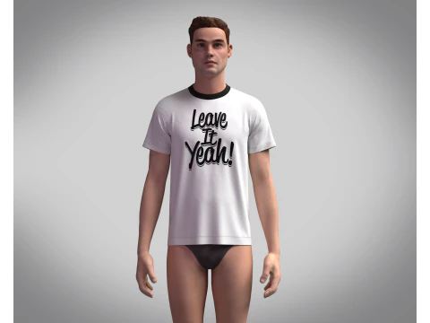 Tshirt - LEAVE 3D Model