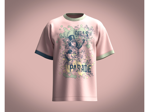 T-Shirt Parade 3D Model
