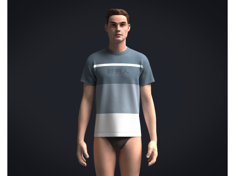 Tshirt - Nice 3D 模型
