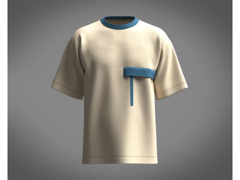 टी-शर्ट की जेब 3D मॉडल