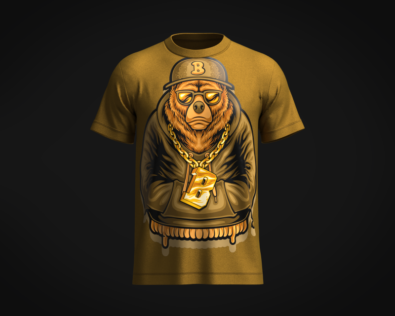 T-Shirt Rapper Bear 3Dモデル .c4d .max .obj .3ds .fbx .stl .blend 
