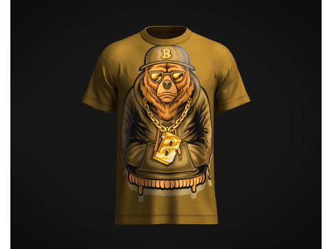 Футболка Рэпер Медведь 3D Модель