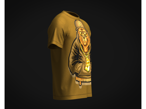 T-Shirt Rapper Bear 3Dモデル