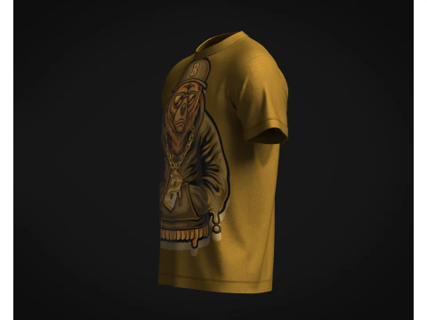 T-Shirt Rapper Bear 3D Model