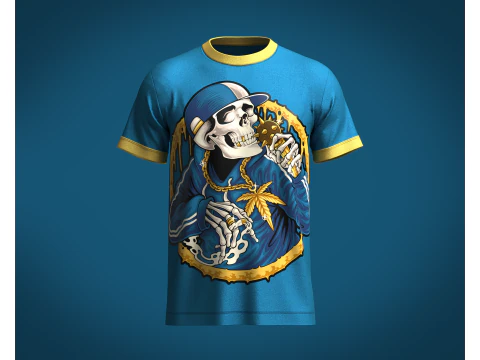 T-Shirt Rap Skull 3D Model