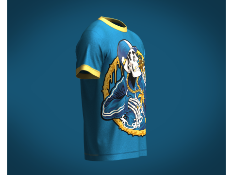T-Shirt Rap Skull Modèle 3D