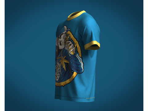 T-Shirt Rap Skull Modèle 3D