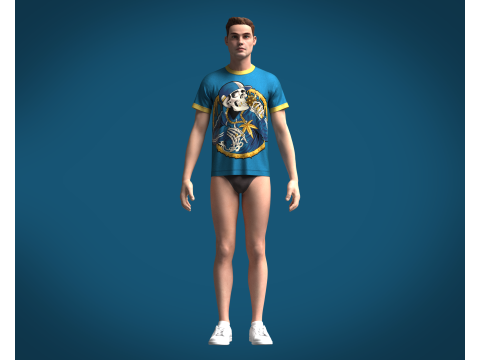 T-Shirt Rap Skull Modèle 3D