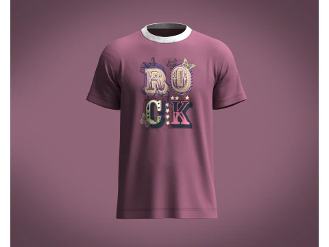 摇滚 T 恤 3D 模型