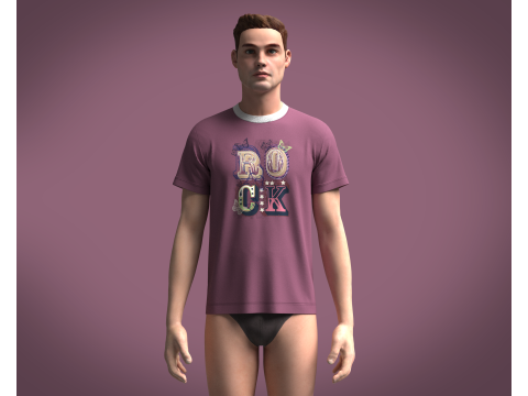 T-Shirt Rock 3D Model