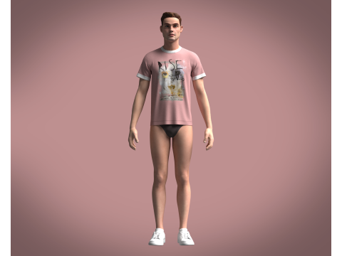 T-Shirt RISE Modelo 3D