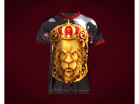 T-Shirt Royal King Lion 3Dモデル