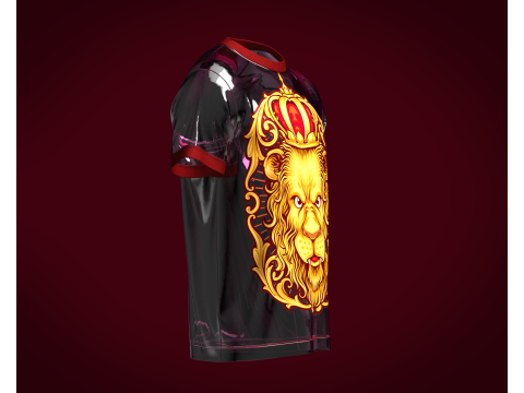 T-Shirt Royal King Lion 3D Модель
