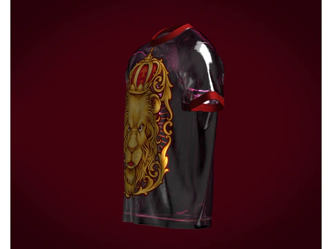 T-Shirt Royal King Lion 3D Model