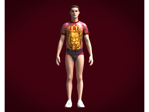T-Shirt Royal King Lion 3D Модель