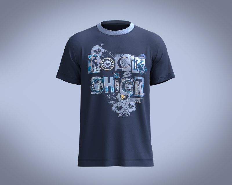 T-Shirt ROCK V2 Modello 3D .c4d .max .obj .3ds .fbx .stl .blend 