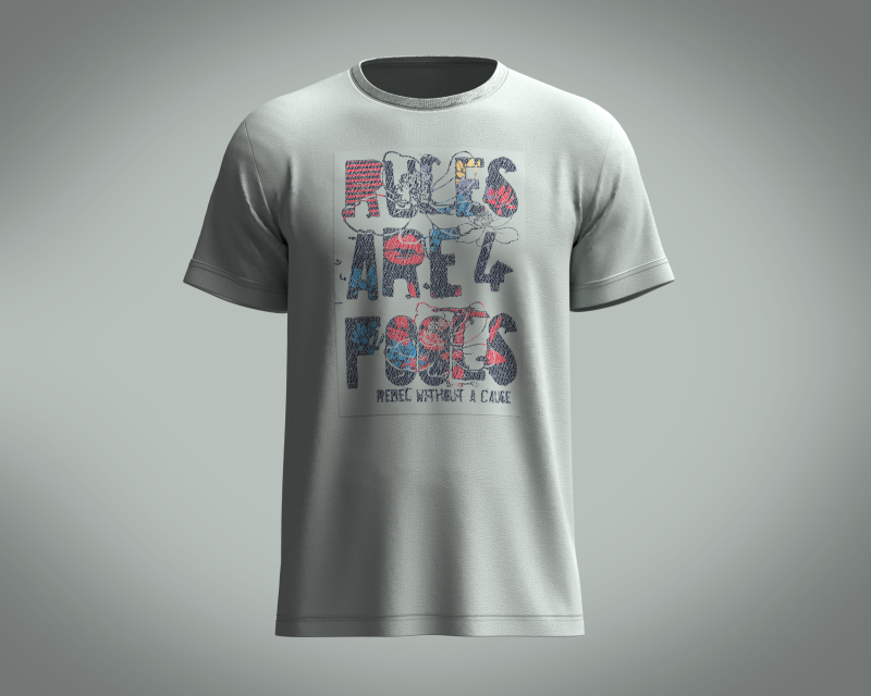 T-Shirt RULES 3D Модель .c4d .max .obj .3ds .fbx .stl .blend 