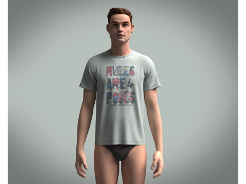 T-Shirt RULES 3D Модель