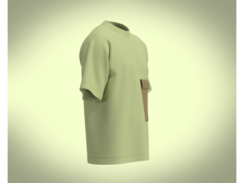 T-Shirt Side Pocket Modelo 3D