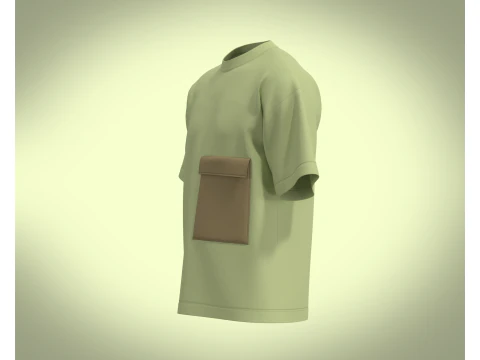 T-Shirt Side Pocket 3D Model