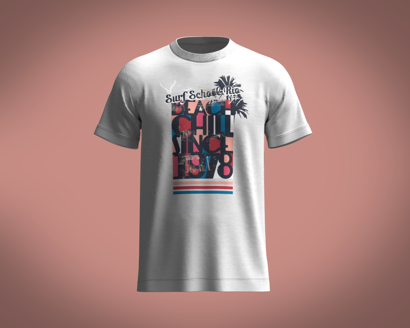 Tshirt - Beach Modelo 3D .c4d .max .obj .3ds .fbx .stl .blend 