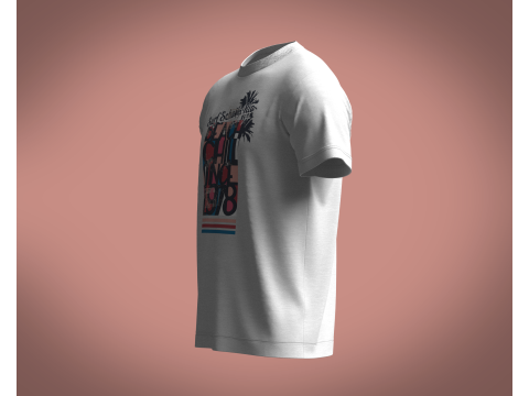 Tshirt - Beach Modelo 3D