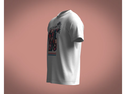 Tshirt - Beach 3D Model