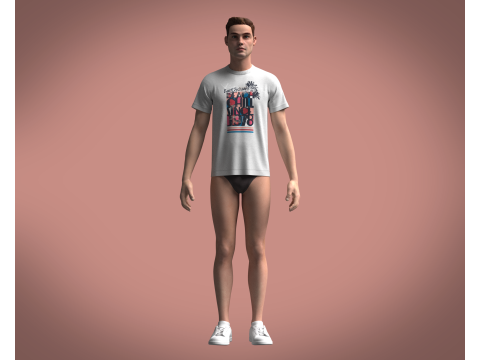 Tshirt - Beach Modelo 3D