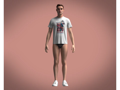 Tshirt - Beach 3D Model
