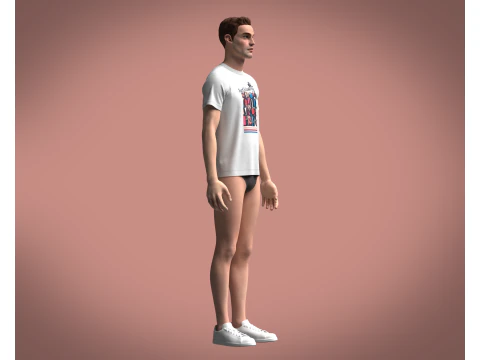 Tshirt - Beach 3D Model