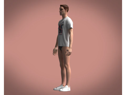 Tshirt - Beach 3D Model
