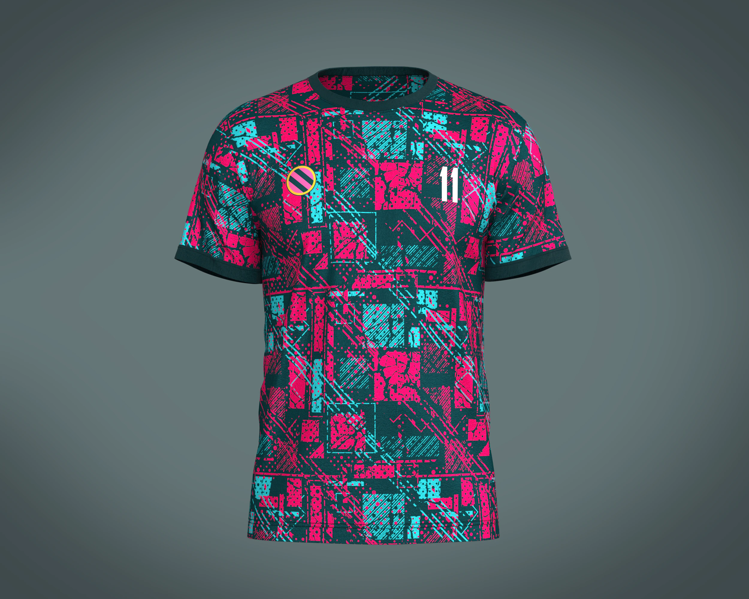Soccer Red Printed Jersey - 11 3D Model .c4d .max .obj .3ds .fbx .stl .blend 