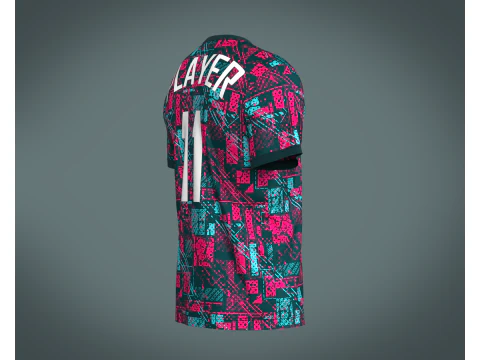 Soccer Red Printed Jersey - 11 3D Model