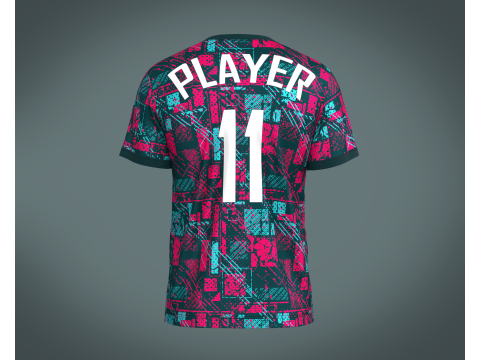 Soccer Red Printed Jersey - 11 3D मॉडल