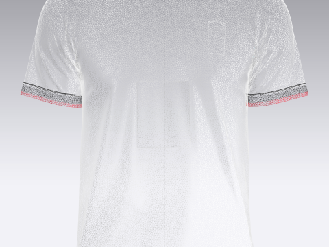 Soccer Red Stripe jersey Player-06 3Dモデル