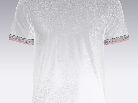 Soccer Red Stripe jersey Player-06 3D Model