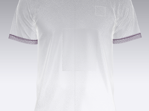 Soccer Red Stripe Jersey Player 08 3D Model