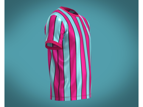 Soccer Red Stripe Jersey Player-11 3D Модель