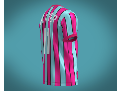 Soccer Red Stripe Jersey Player-11 3D Модель