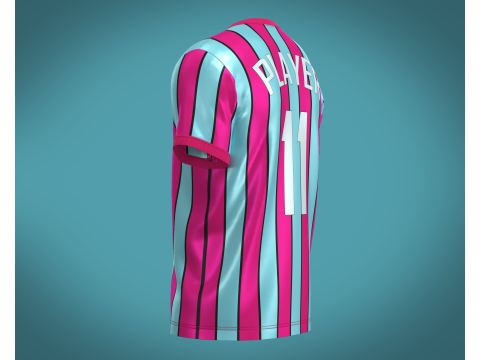 Soccer Red Stripe Jersey Player-11 3D Модель