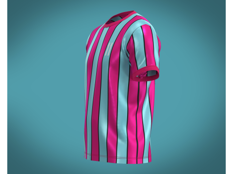 Soccer Red Stripe Jersey Player-11 3D Модель