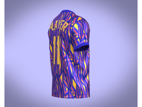 Soccer Sports Blue Jersey Player 11 3D Модель