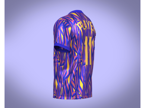 Soccer Sports Blue Jersey Player 11 3D Модель