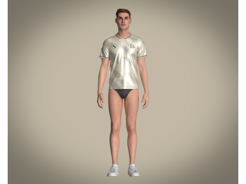 Soccer Sport Jersey - 04 3D 모델